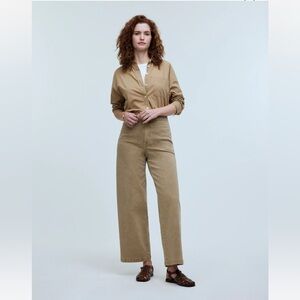 Madewell The Petite Curvy Emmett Wide-Leg Crop Pant